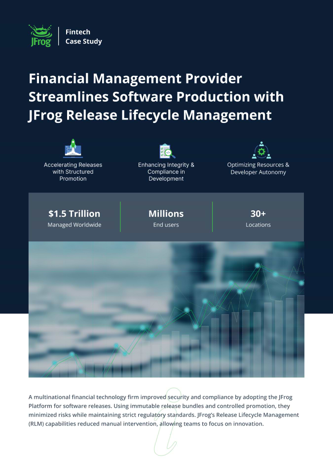 JFrog and Financial Services Company Case Study - Cover